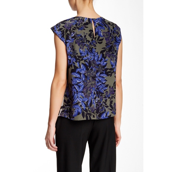 Rebecca Taylor Blue Rosemary Flame Fringe Top - Picture 3 of 6